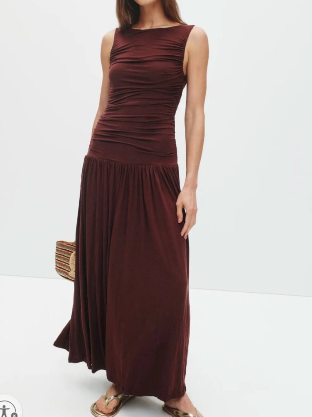 Summer Away Patmos Dress Chocolate brown